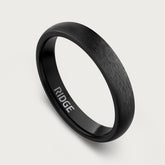 4mm Rounded Ring Set - Royal Black