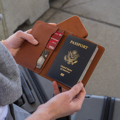 Passport Wallet - Tobacco Brown Leather