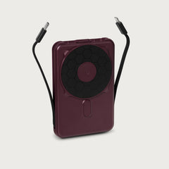 Ridge Wallet for MagSafe + Power Bank - Burgundy