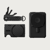 Ridge Wallet for MagSafe + Power Bank + KeyCase - Carbon Fiber 3K + Matte Black + Carbon Fiber 3K