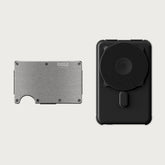 Ridge Wallet + Power Bank - Stonewashed Titanium + Matte Black