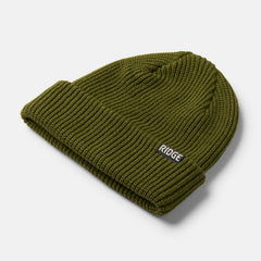 Ridge Classic Cuffed Beanie - Matte Olive