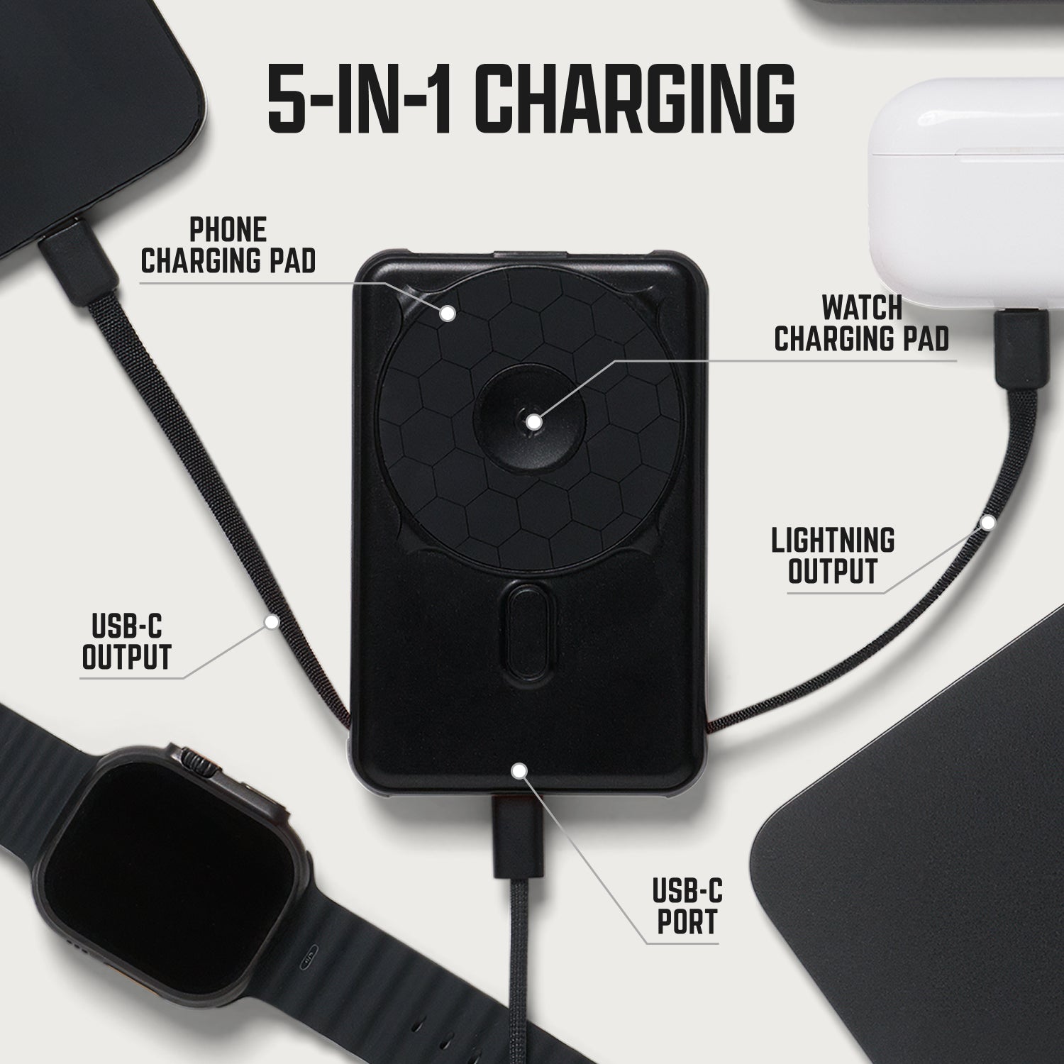 Ridge Power Bank - 10k mAh - Ohio State Buckeyes