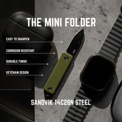 Mini Folder - Matte Olive