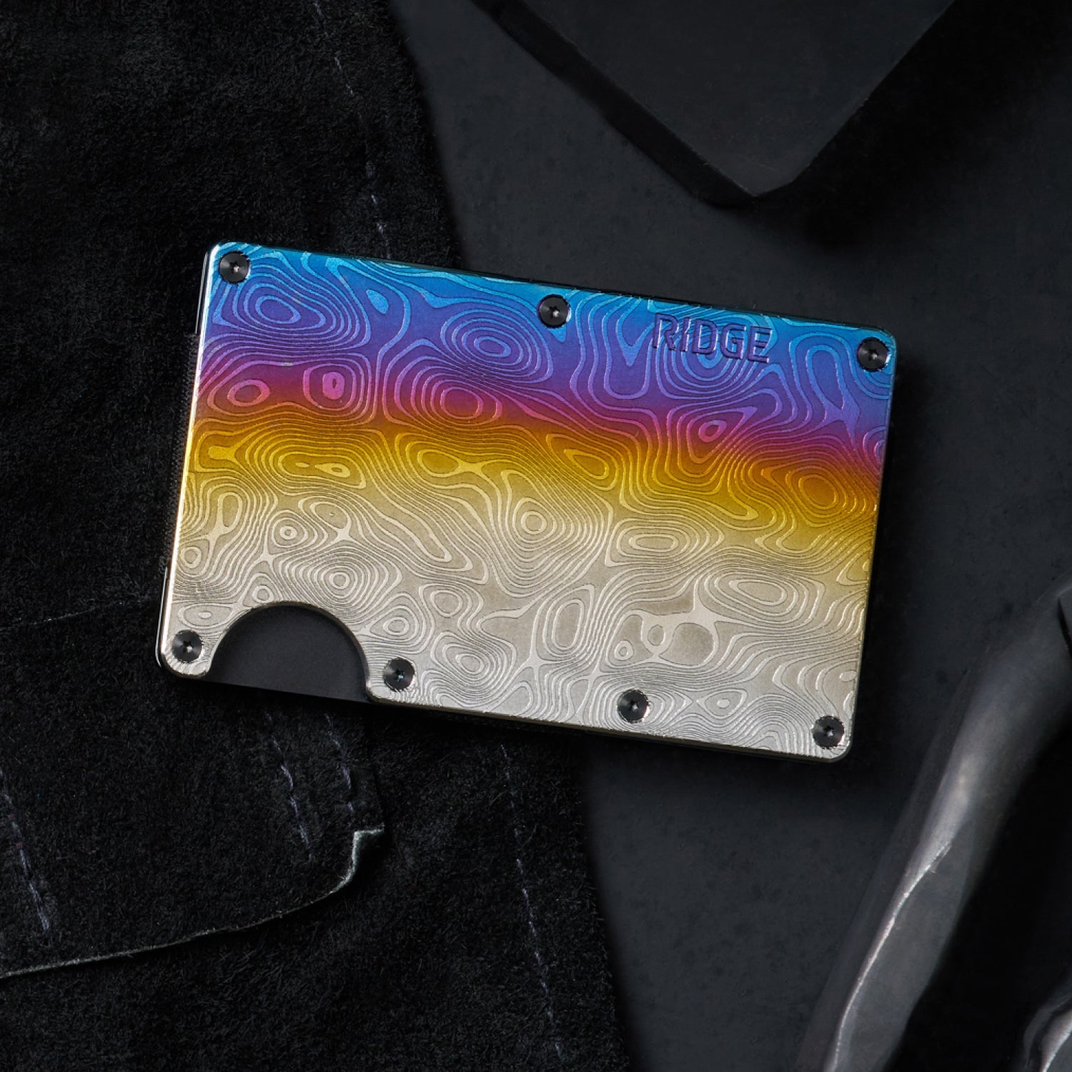 Ridge Wallet - Burnt Damascus