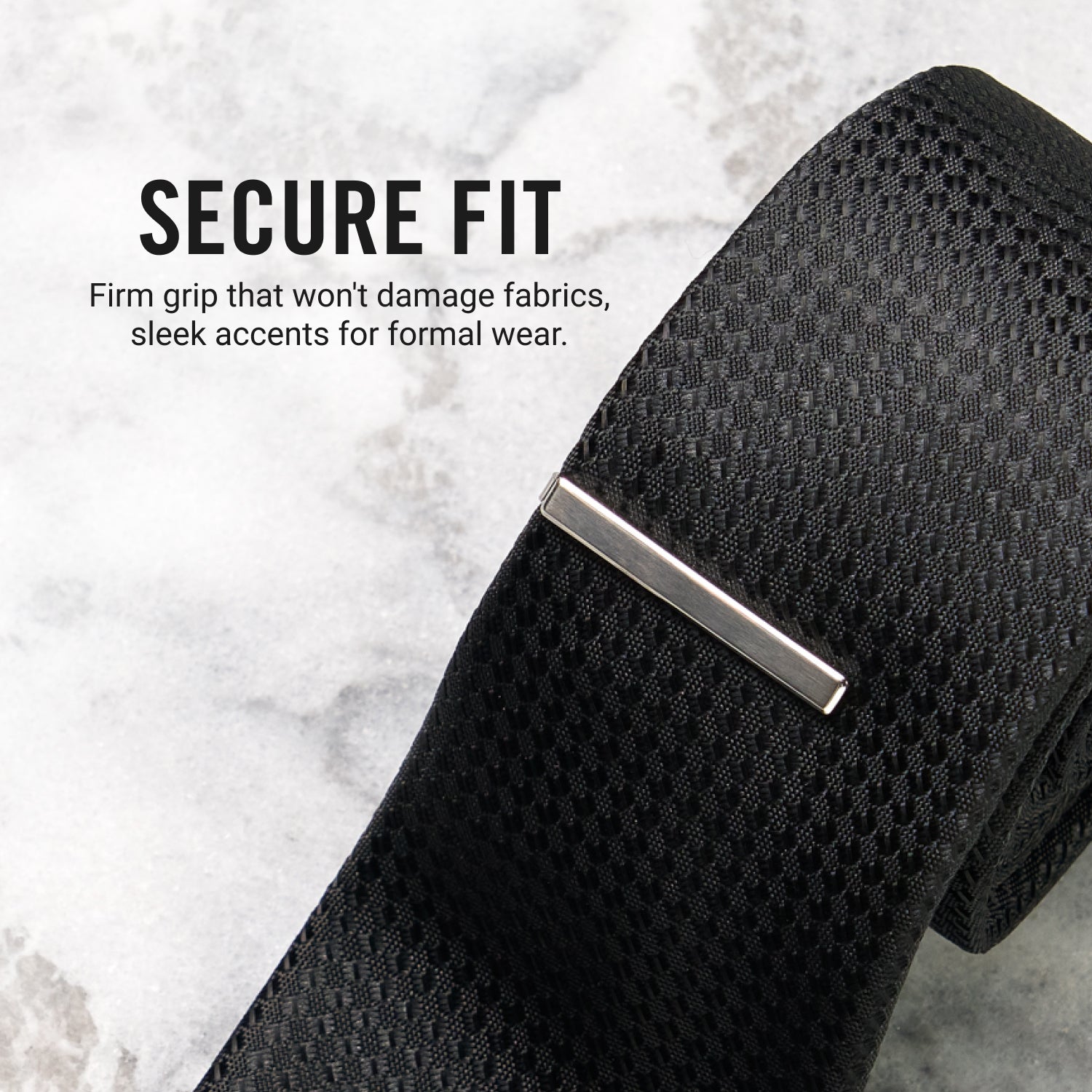 Tie Bar & Cufflinks Kit - Platinum