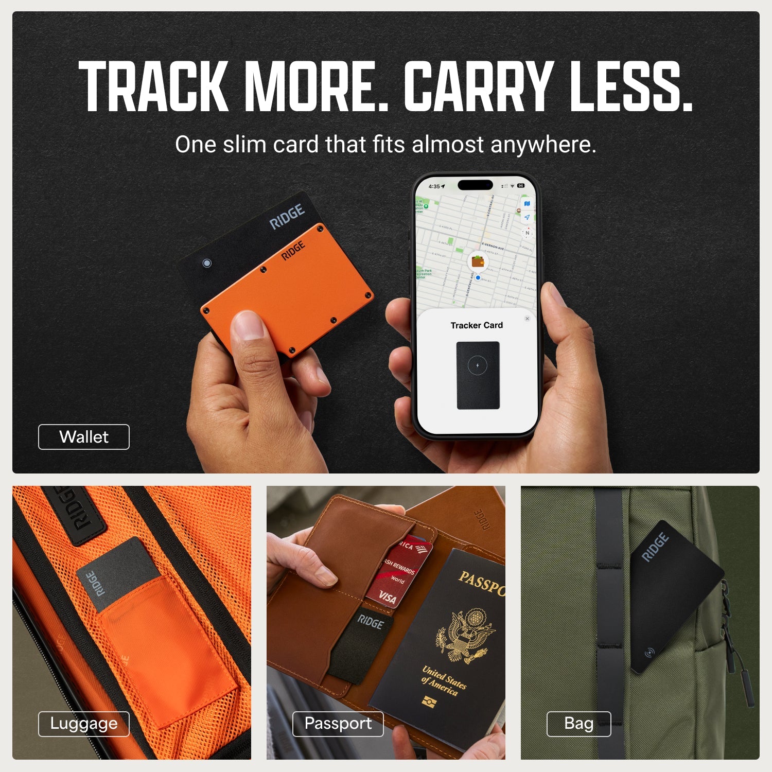 Ridge - Tracker Card - Basecamp Orange (2-Pack)