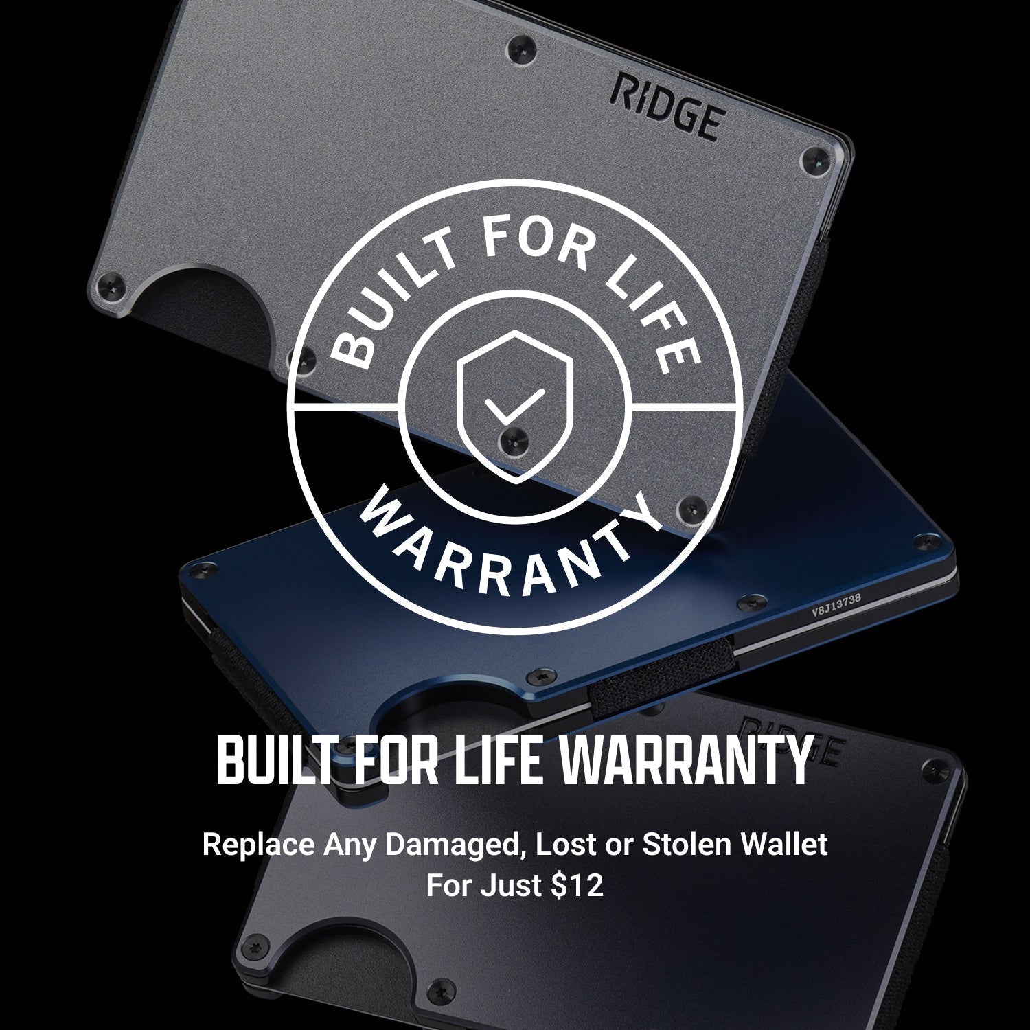 Ridge Wallet for MagSafe + Power Bank - Matte Black