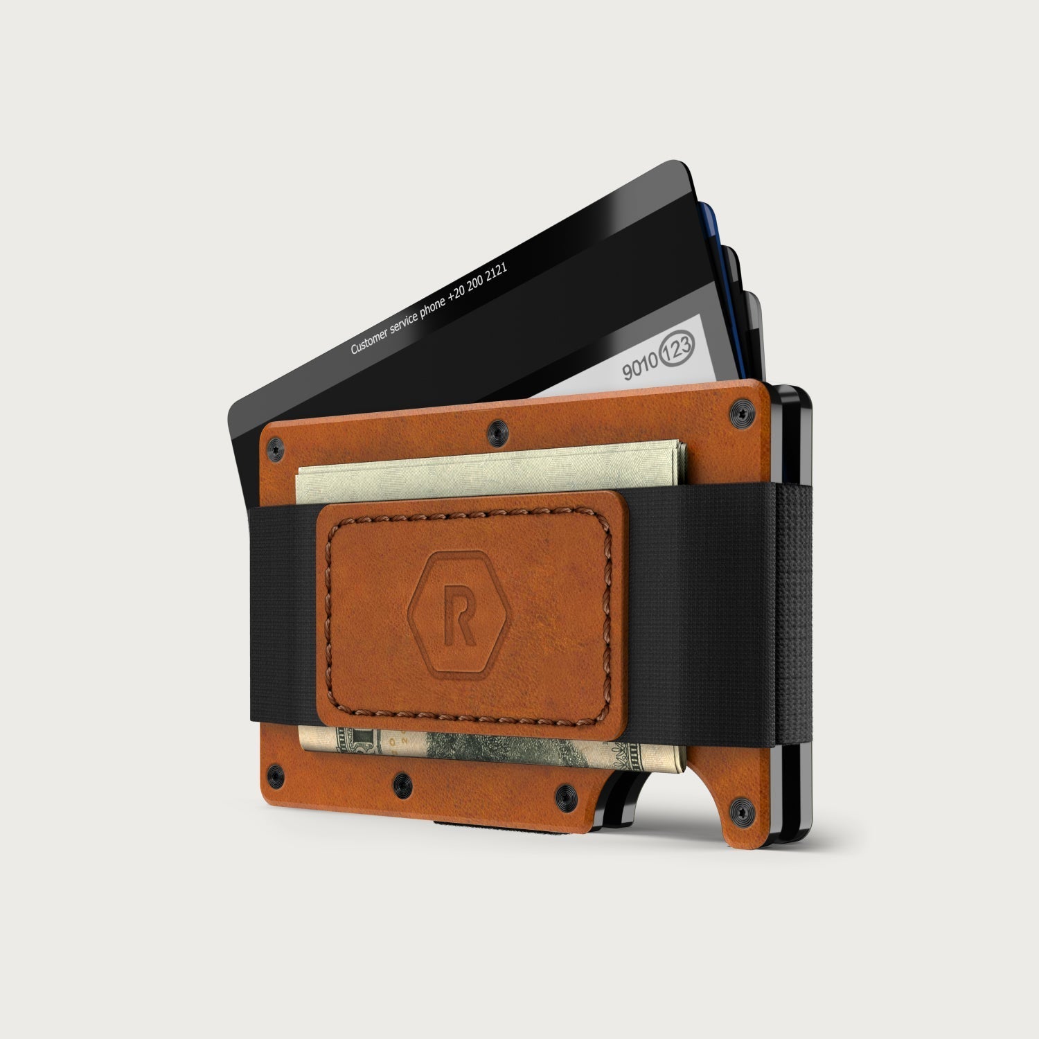 Ridge Wallet + Power Bank - Tobacco Brown Leather + Matte Black
